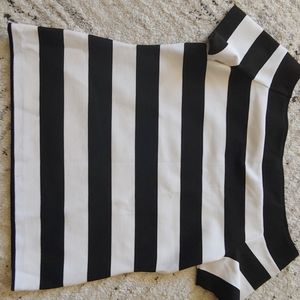Boatneck striped top (b/w)